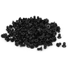 uxcell Computer PC Case 3.5" HDD 6#-32 Flat Phillips Head Hard Drive Screw Black 200pcs