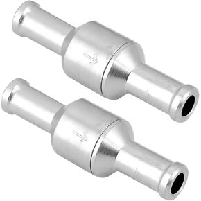 Saipe 2pcs 3/8" 10mm Fuel Check Valve Non-Return One Way Fuel Line Check Valve for Fuel Oil Petrol Diesel
