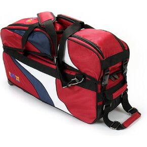 KAZE SPORTS 3 Ball Deluxe Bowling Tournament Roller Tote with Detachable Shoe and Accessory Bag