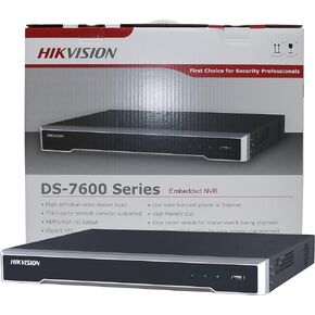 HIKVISION H.265 8-Channel PoE 4K Network Video Recorder NVR, Embedded Plug & Play - DS-7608NI-K2/8P