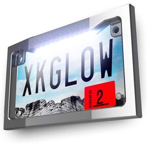 Motorcycle LED License Plate Frame - Black