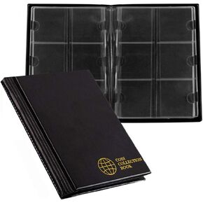 Coin Albums for Cardboard Holders - 60 Pockets 2x2 inches Coin Storage Books for Coin Flips Collection Holders CS36