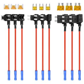 MuHize Micro2 Fuse Tap - Upgraded ATR Blade Fuse Holder(2024 New), 12V Car Add-a-Circuit Fuse Tap Adapter with 10 Pcs 5 Amp Micro2 Blade Fuses Kit