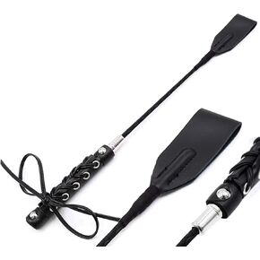 مقبض مضفر لركوب الخيل الحقيقي مقاس 18 بوصة مع جزء علوي من الجلد الطبيعي | محاصيل عالية الجودة | محصول حصان الفروسية in Kuwait