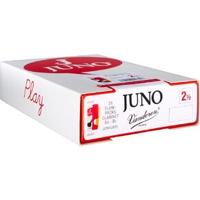Vandoren Juno Bb, Box of 25, Strength 2.5 Clarinet Reeds (JCR012525)