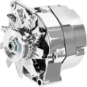 SCITOO New Alternator for 120Amp Chrome 3 Wire Self Exciting Street Rod GM 305 350 BBC SBC