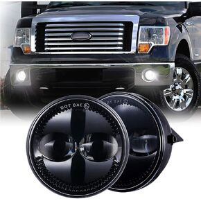 Z-OFFROAD 4.5" Round LED Fog Lights Lamps Replacement Compatible With Ford 2011-2014 F150 2008-2011 Ranger 2007-2014 Expedition Truck Bumper Driving Light [Only Fit Model with 2 Same Fog light]