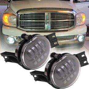 مجموعة مصابيح الضباب، متوافقة مع دودج رام 1500 2002-2008 دودج رام 2500/3500 بيك اب شاحنة 2003 2004 2005 2006 2007 2008 2009، LED 6500K، زوج واحد (يسار ويمين) in Kuwait