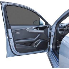 Car Side Window Sun Shade, 2PCS Magnetic Reversible Window Curtain Accessories for Baby Kids Women Men with UV Rays Heat and Privacy Protection, Universal for Most Cars, Car Accessories (Black/Front)