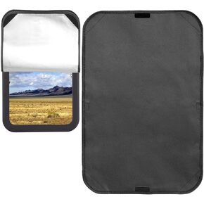 RV Door Window Shade Cover,RV Window Shade,Camper Sunshade Privacy Screen Window Cover, 16*25 inches (Black-1)…