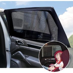 VAGURFO 2 Pack Car Window Mesh,Automotive Window Sunshades Sun Shade,Unique Design Full Window Cover for Side Windows,Car Accessories Car Back Window Screens Privacy Protect for Toddler Kids