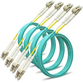 Bangun 500ft (150 Meters) OM3 Fiber LC to LC Outdoor Armored Fiber Optic Cable, 10GB Multimode Fiber Patch Cable Duplex 50/125 with Pulling Eye Kit Installed on one end