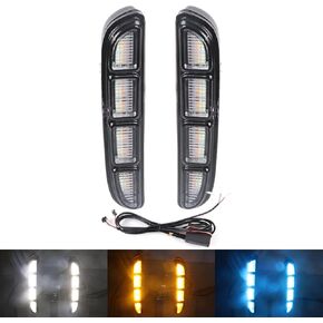 3 Color LED DRL for Honda Accord 2021 2022 Driving Front Fog Lamp Daytime Running Light with Flash Dynamic Sequential Turn Signal