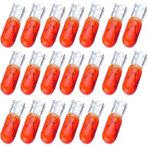 cciyu T5 74 Halogen Interior Light Bulb Instrument Cluster Gauge Dash Lamp,20 Pack (yellow)