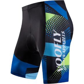 voofly Men's Cycling Jersey Set Men Short Sleeve Compression Bike Shorts Gel Padded Biking Clothing
