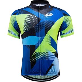voofly Men's Cycling Jersey Set Men Short Sleeve Compression Bike Shorts Gel Padded Biking Clothing