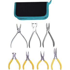 7Pieces Woodwind Instrument Repair Spring Needle Removing Pliers Kit for Flute Clarinet Saxophone
