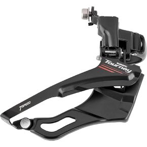 SHIMANO Tourney FDA073 Top Clamp Bottom Pull Front Derailleur – Black 7-8 Speed.
