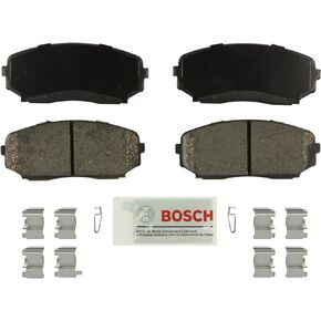 BOSCH BE1258H Blue Ceramic Disc Brake Pad Set With Hardware - Compatible With Select Ford Edge; Lincoln MKX; Mazda CX-7, CX-9; FRONT