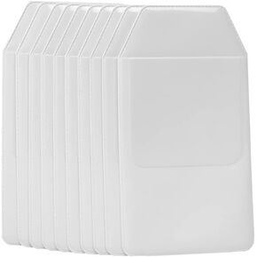 GSHLLO 12 Pcs PVC Shirt Pocket Protectors Lab Coat Pocket Organizers White Pen Pocket Holders Leak Proof Pen Pockets Hospital Office School Supplies