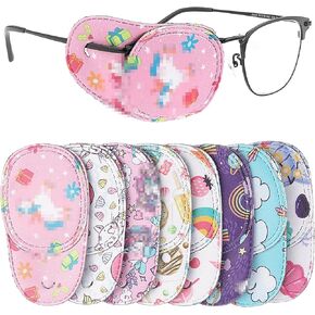 Lusofie 8 Pcs Eye Patches for Kids Colorful Kids Eye Patches Right & Left Eye Patch for Glasses for Kids Boys Girls
