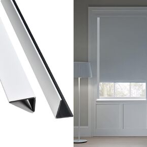 100% Blackout PVC Light Blockers for Window Shades and Blinds - Block Light Along The Sides of Blackout Blinds Great for Bedroom Nursery, Light Blocking Strips (White, 58.5", 2pcs)