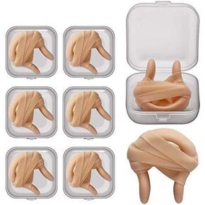 SAVITA Silica Gel Swimming Nose Clip Waterproof Nose Protector with Soft Elastic String for Kids and Adults, Beige(8 Pack)