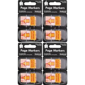 Please Sign Here Message Flags Assorted Color, 400 Pages Total, 0.98 x 1.77 Inch Wide, Easy to Post, 50 Flags/Dispenser, 8 Dispensers/Pack