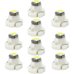 WLJH 10x White T3 Neo Wedge Led 3030 SMD Chip 8mm Base Car Dash Instrument Clock Light Check Engine Transmission HVAC AC Heater Climate Control Lamps Switch Indication Bulb Replacement