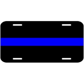 Thin Blue Line Police Metal Novelty License Plate Tag LP-4183