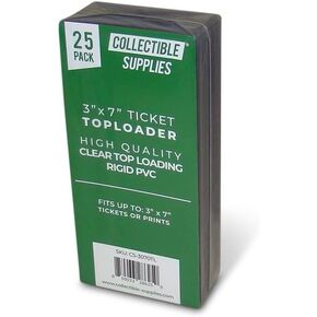 Ticket Stub/Currency 3" x 7" Toploaders Collectible Supplies (25 Pack)
