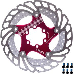 YBEKI Bike Disc Brake Rotor 140mm 160mm 180mm 203mm Heat Dissipation disc Brake Rotor with 6 Bolts for Road Bike Heat Dissipation Stainless Steel Bicycle Rotor (Black, 160mm)