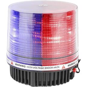 LE-JX Amber Wireless Rotating Beacon Orange Battery Led Strobe Warning Light Roof Top Plow Hazard Flash Emergency Mail Lights 12 V with Magnetic Base Mount and Rechargeable Plug (Yellow, 18 LED)