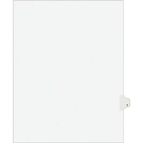 Avery Legal Dividers, Premium Individual Tab Titles, Letter Size, Side Tabs, T, Pack of 25 (01420)