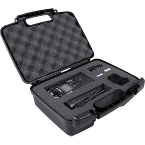 CASEMATIX Portable Recorder Case Compatible with Tascam Portacapture X8, DR-05x Dr-40x 22L 100MK 100MKiii 44WL Recorder, Mini Tripod, Adapter, Mic Windscreen and More - Customizable Hard Case Only