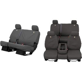 Covercraft Carhartt SeatSaver Custom Seat Covers Bundle | 1st Row SSC2459CAGY & 2nd Row SSC7432CAGY | Compatible with Select Dodge Ram Models, Gravel
