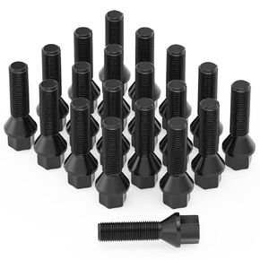 12x1.5 Extended Lug Bolts, 20PCS M12x1.5 Wheel Bolts Conical Seat 40mm Shank for BMW 128i 135i 318i 320i 325i 328i 335i M3 525i 528i 530i 535i M5 545i 550i M5 Z3 Z4 E36 E46 E60 E90 E92 E93 E24 E24 E63 in Kuwait