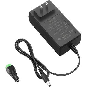 ALITOVE DC 24V Power Supply 24 Volt 1.5A 36W AC Adapter 100-240V AC to DC 24V Power Adapter with 5.5x2.5mm Tip 24Vdc 1.2A 1A AC/DC Converter for Massage Gun Razor Essential Oil Diffuser LED Strip