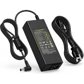 19.5V Adapter Power Charger for Sony Bravia TV KDL-32 KDL-40 W600B W650A W674A W700B W800B KDL55W650D KDL48W600B KDL-42W650A KDL-40W600B KDL-32W700B Smart LED LCD HDTV Screen TV Charger Cord