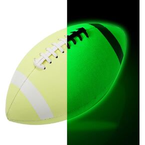 Glow in The Dark Football Light Up Youth Size Footballs for Kids Teens and Adults Junior Football Small Luminous Sports Balls Gifts for Boys School Games Outdoor Activity