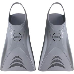 Zone3 Silicone V-Flex Ergo Swim Training Training Fins (Silver, X-Small)