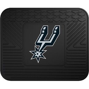 FANMATS 9406 San Antonio Spurs 2-Piece Heavy Duty Vinyl Car Mat Set, Front Row Floor Mats, All Weather Protection, Universal Fit, Deep Resevoir Design