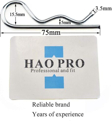 Hao Pro Hitch Pins Clips Cotter Pins Spring Clip دبابيس الشعر 9 حزمة لدبابيس وصلة المقطورة توتر زنبركي قوي أكثر سمكًا ومتين لقضيب السحب والجرارات وعربات الجزازة والشاحنة 3.5 مم قطر السلك 75 مم طول in Kuwait