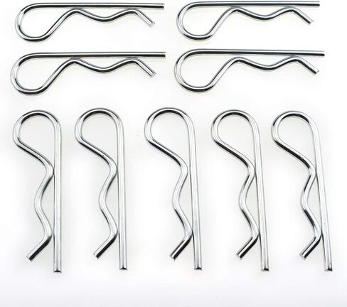 Hao Pro Hitch Pins Clips Cotter Pins Spring Clip دبابيس الشعر 9 حزمة لدبابيس وصلة المقطورة توتر زنبركي قوي أكثر سمكًا ومتين لقضيب السحب والجرارات وعربات الجزازة والشاحنة 3.5 مم قطر السلك 75 مم طول in Kuwait