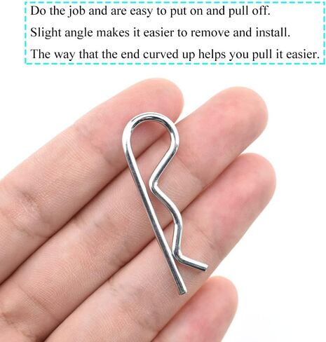 Hao Pro Hitch Pins Clips Cotter Pins Spring Clip دبابيس الشعر 9 حزمة لدبابيس وصلة المقطورة توتر زنبركي قوي أكثر سمكًا ومتين لقضيب السحب والجرارات وعربات الجزازة والشاحنة 3.5 مم قطر السلك 75 مم طول in Kuwait
