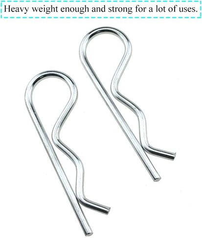 Hao Pro Hitch Pins Clips Cotter Pins Spring Clip دبابيس الشعر 9 حزمة لدبابيس وصلة المقطورة توتر زنبركي قوي أكثر سمكًا ومتين لقضيب السحب والجرارات وعربات الجزازة والشاحنة 3.5 مم قطر السلك 75 مم طول in Kuwait