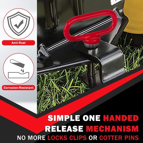 TRUSTKITS Magnetic Hitch Pin, Heavy Duty Ultra Strong Neodymium Magnet Lawn Mower Trailer Gate Pins Accessories 1/2 Inch for Mowers, Lawn Tractors, Towing - Simple One Handed Hook On & Off(Yellow) in Saudi Arabia