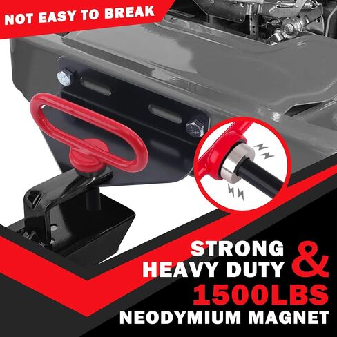 TRUSTKITS Magnetic Hitch Pin, Heavy Duty Ultra Strong Neodymium Magnet Lawn Mower Trailer Gate Pins Accessories 1/2 Inch for Mowers, Lawn Tractors, Towing - Simple One Handed Hook On & Off(Yellow) in Saudi Arabia