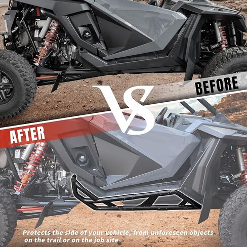 Nerf Bars Rock Sliders Heavy Duty Steel for Polaris RZR PRO XP 20-24, Tree Kickers Side Steps Combined Side Bumper for Polaris RZR PRO XP/PRO R/Turbo R 2020-2024 Accessories (2 Seat) in Saudi Arabia