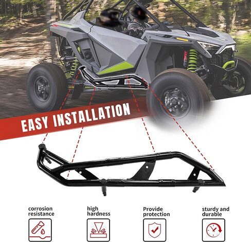 Nerf Bars Rock Sliders Heavy Duty Steel for Polaris RZR PRO XP 20-24, Tree Kickers Side Steps Combined Side Bumper for Polaris RZR PRO XP/PRO R/Turbo R 2020-2024 Accessories (2 Seat) in Saudi Arabia